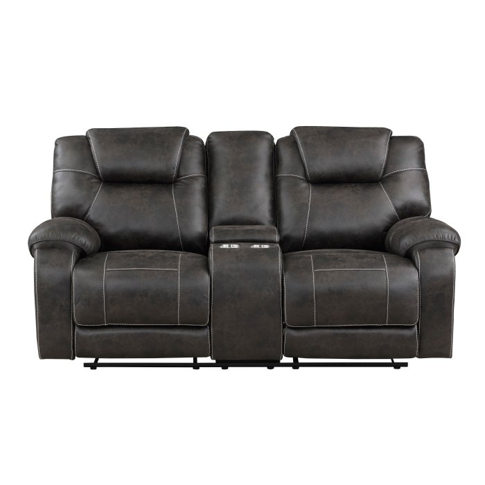 8560PM-2 Double Reclining Love Seat with Center Console