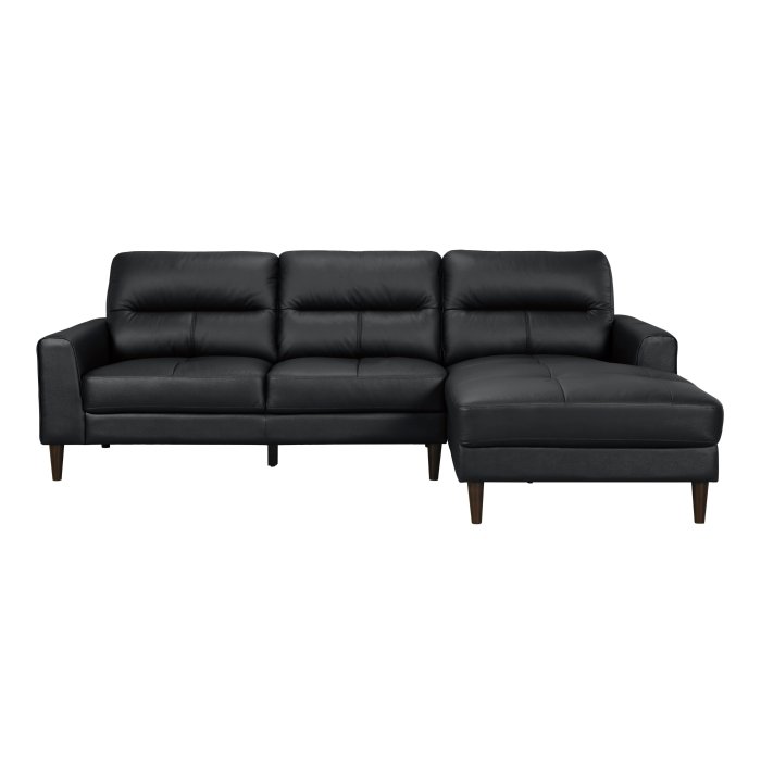 8566BLK*SC 2-Piece Sectional with Right Chaise