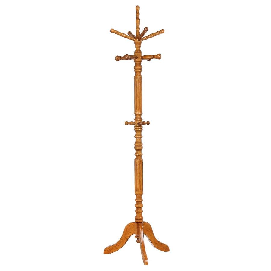 ACHELLE 11 HOOK FREESTANDING COAT RACK HANGER GOLDEN BROWN