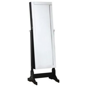 CORTEZ CHEVAL MIRROR WITH JEWELRY STORAGE BLACK