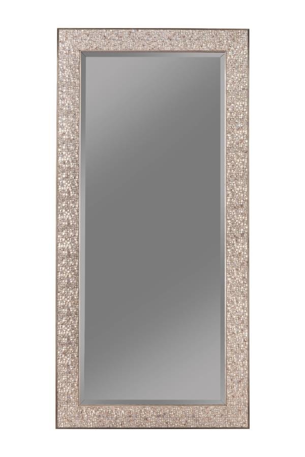 ROLLINS 32 X 66 INCH RECTANGULAR FLOOR MIRROR SILVER