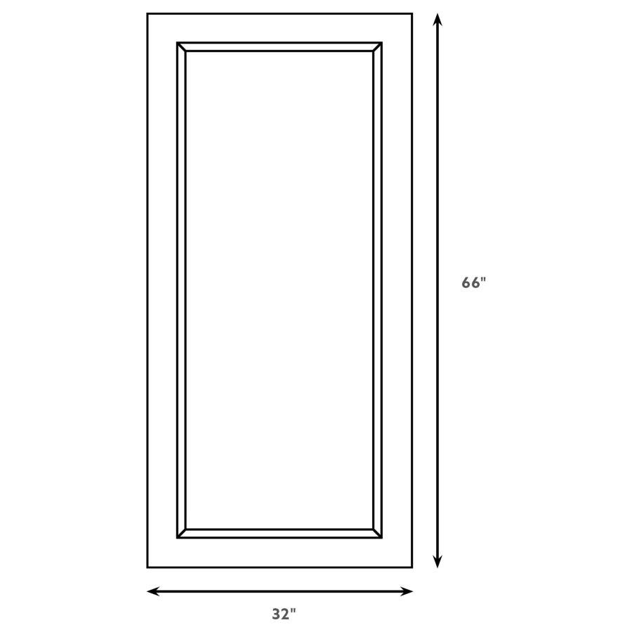 ROLLINS 32 X 66 INCH RECTANGULAR FLOOR MIRROR SILVER - Image 2