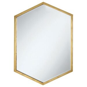 BLEDEL 24 X 34 INCH HEXAGONAL WALL MIRROR GOLD