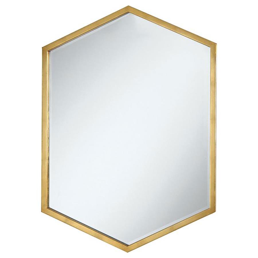 BLEDEL 24 X 34 INCH HEXAGONAL WALL MIRROR GOLD