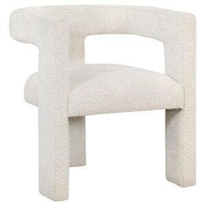 PETRA BOUCLE UPHOLSTERED ACCENT SIDE CHAIR WHITE