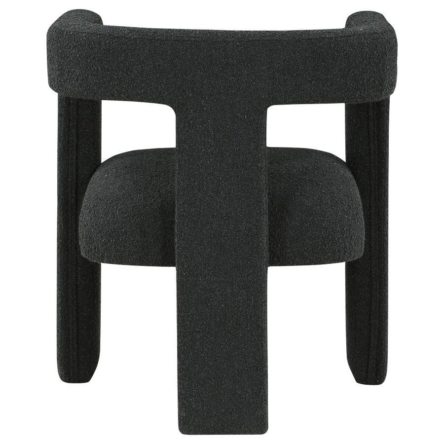 PETRA BOUCLE UPHOLSTERED ACCENT SIDE CHAIR BLACK - Image 7