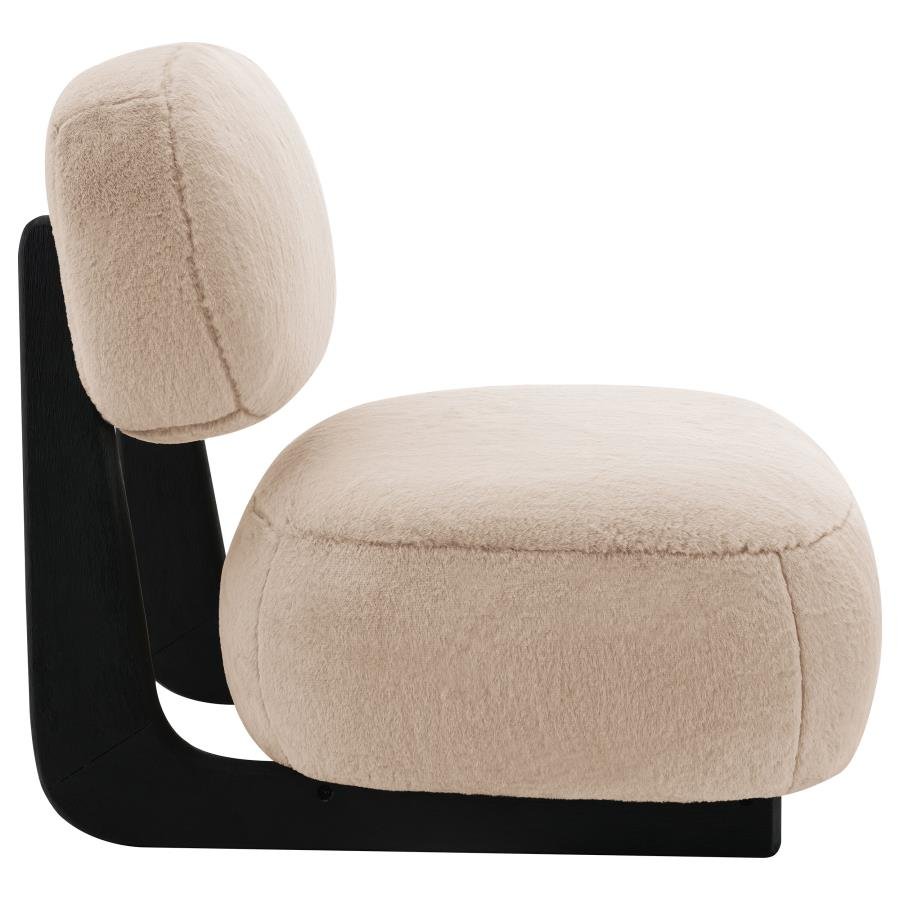 DUFFIE UPHOLSTERED ARMLESS ACCENT CHAIR CAMEL - Image 8
