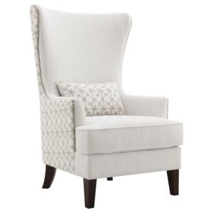 PIPPIN UPHOLSTERED HIGH WINGBACK ACCENT CHAIR LATTE