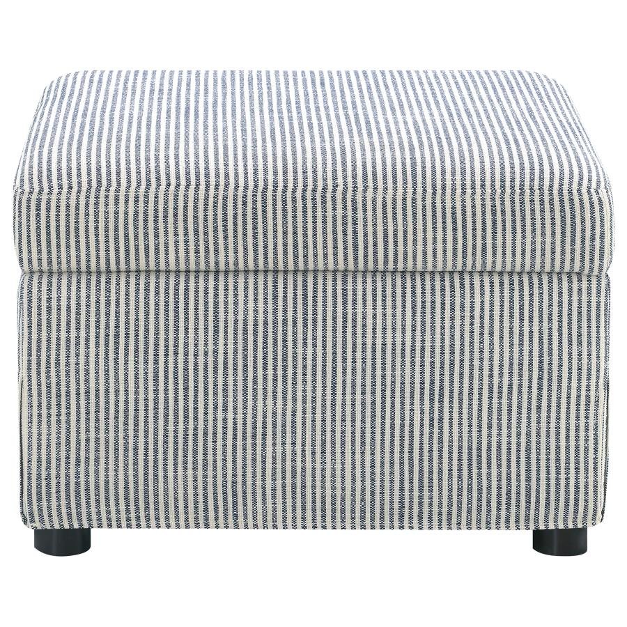 WINTER UPHOLSTERED HYDRAULIC LIFT TOP STORAGE OTTOMAN GREY - Image 5