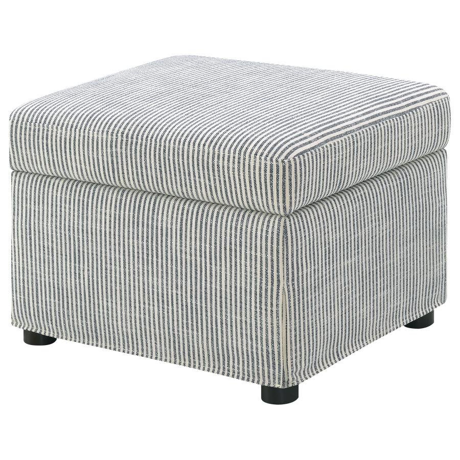 WINTER UPHOLSTERED HYDRAULIC LIFT TOP STORAGE OTTOMAN GREY - Image 6