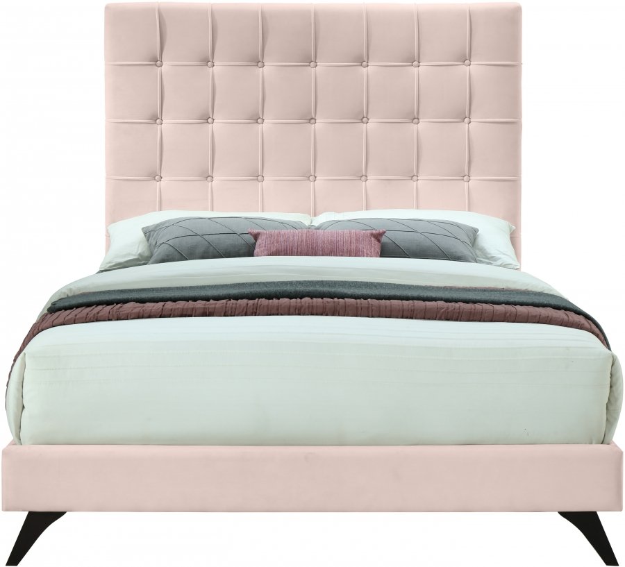 9095-2.jpg Elly Velvet Upholstered Bed - Image 3