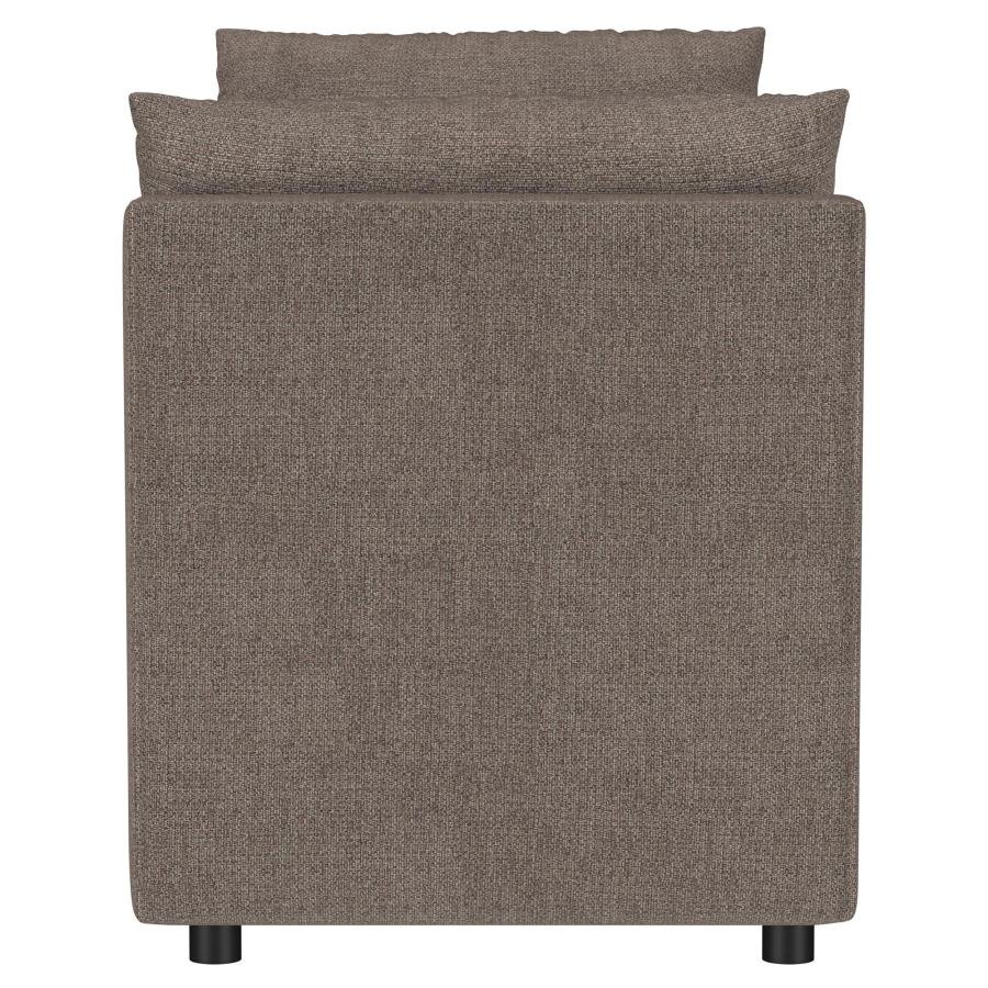 910280_05x900.jpg ROBIN UPHOLSTERED ACCENT BENCH WITH ARMRESTS BROWN - Image 5