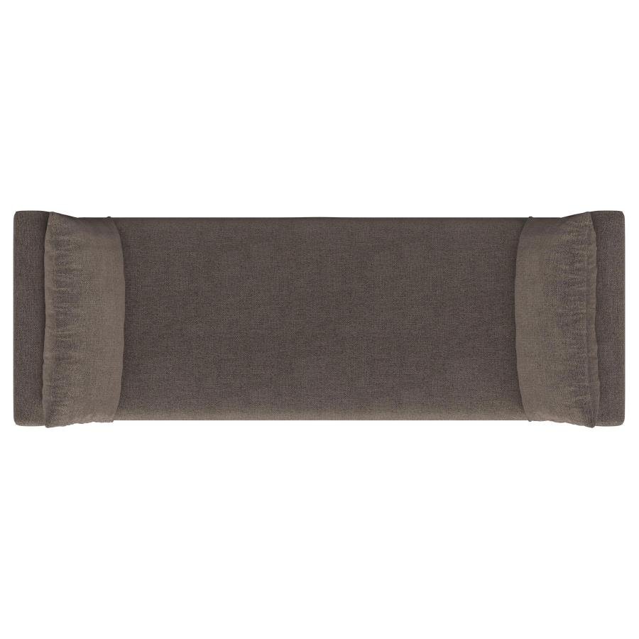 910280_06x900.jpg ROBIN UPHOLSTERED ACCENT BENCH WITH ARMRESTS BROWN - Image 6