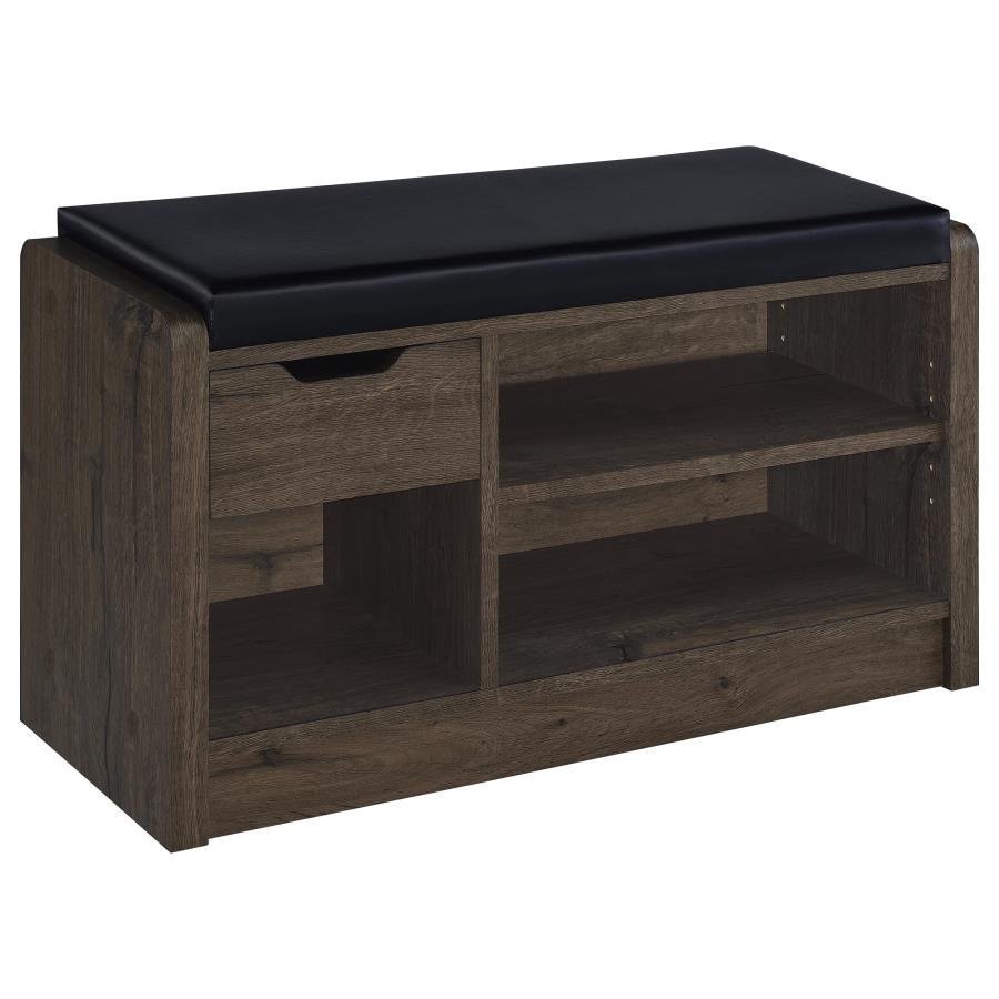 ARRINGTON STORAGE BENCH SMOKED OAK