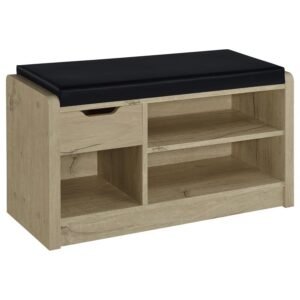 ARRINGTON STORAGE BENCH WHITE OAK