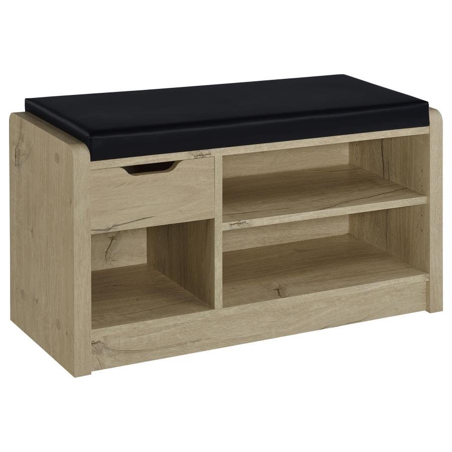 ARRINGTON STORAGE BENCH WHITE OAK