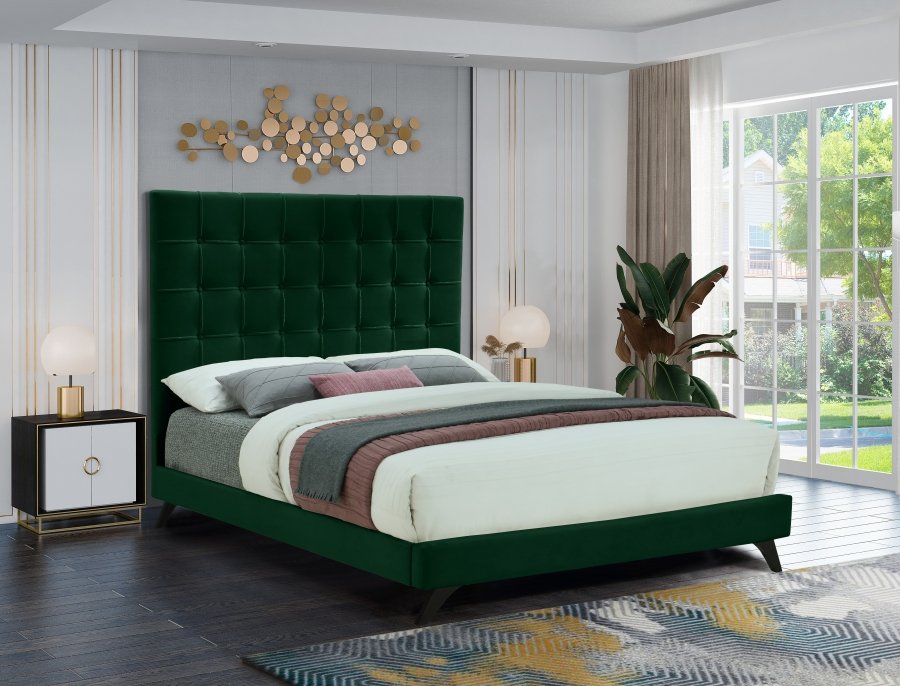 Elly Velvet Upholstered Bed - Image 2