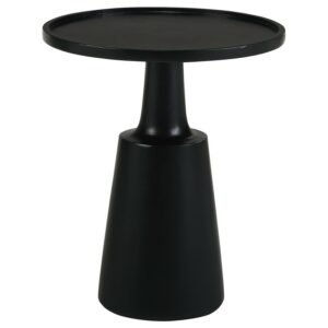 IXIA ROUND SOLID MANGO WOOD ACCENT SIDE TABLE BLACK STAIN