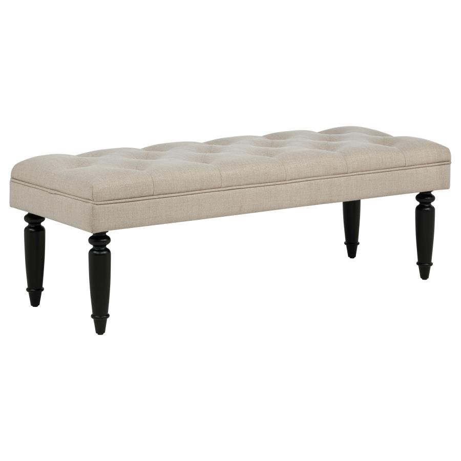 MARSHA 52-INCH UPHOLSTERED ENTRYWAY ACCENT BENCH LATTE
