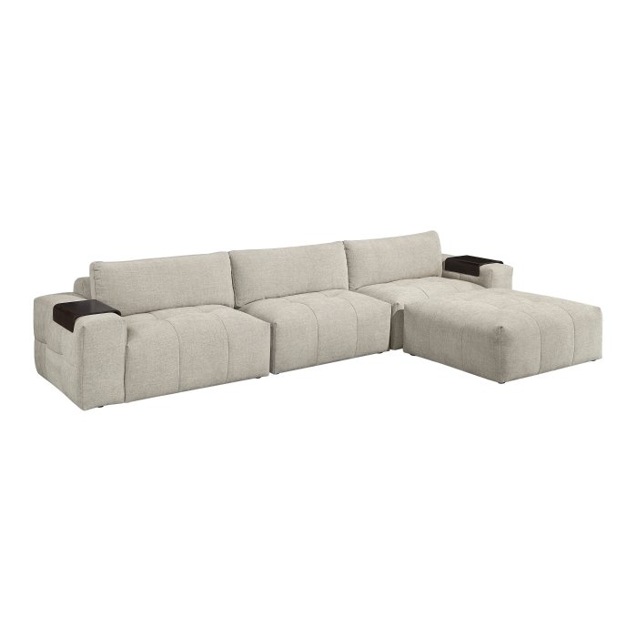 9155TP*41L1ROT 4-Piece Modular Sectional with Ottoman