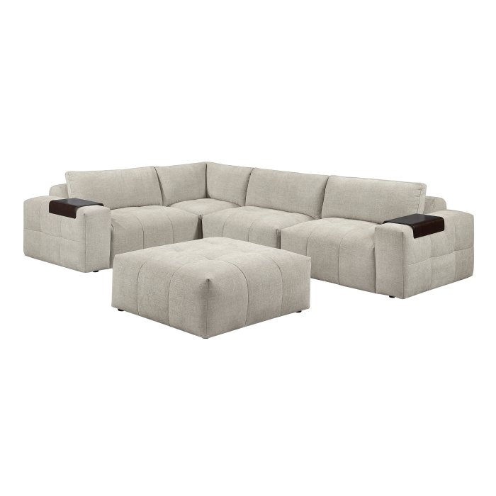 9155TP*51L1ROT 5-Piece Modular Sectional with Ottoman