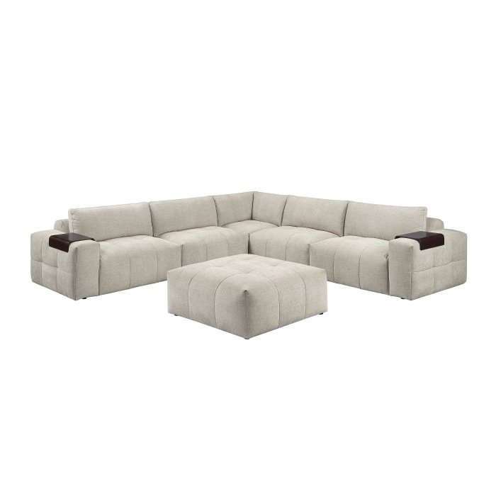 9155TP*61L1ROT 6-Piece Modular Sectional with Ottoman