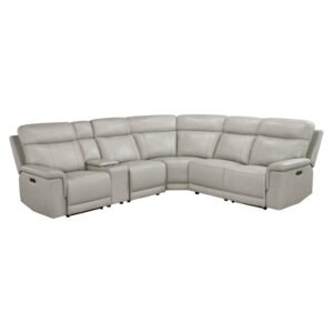 9199TPE*6LRRRPWH 6-Piece Modular Power Reclining Sectional with Power Headrests and Charging Ports