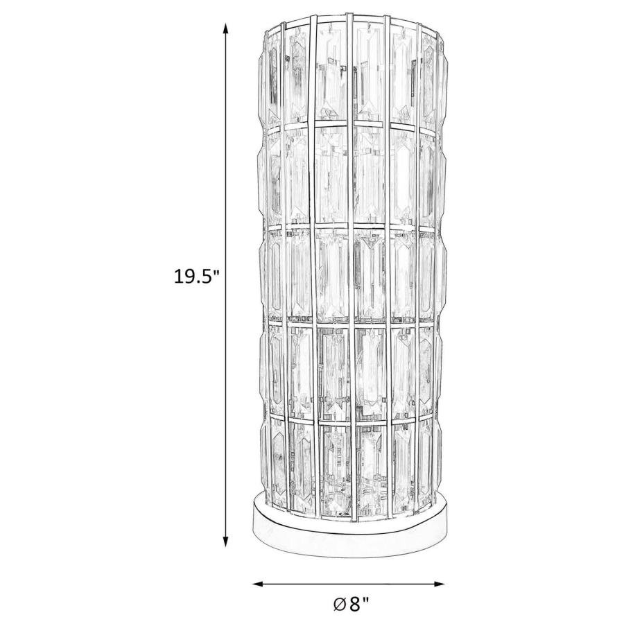 920235_03x900.jpg WANDA 20-INCH CRYSTAL SHADE BEDSIDE TABLE LAMP SILVER - Image 3