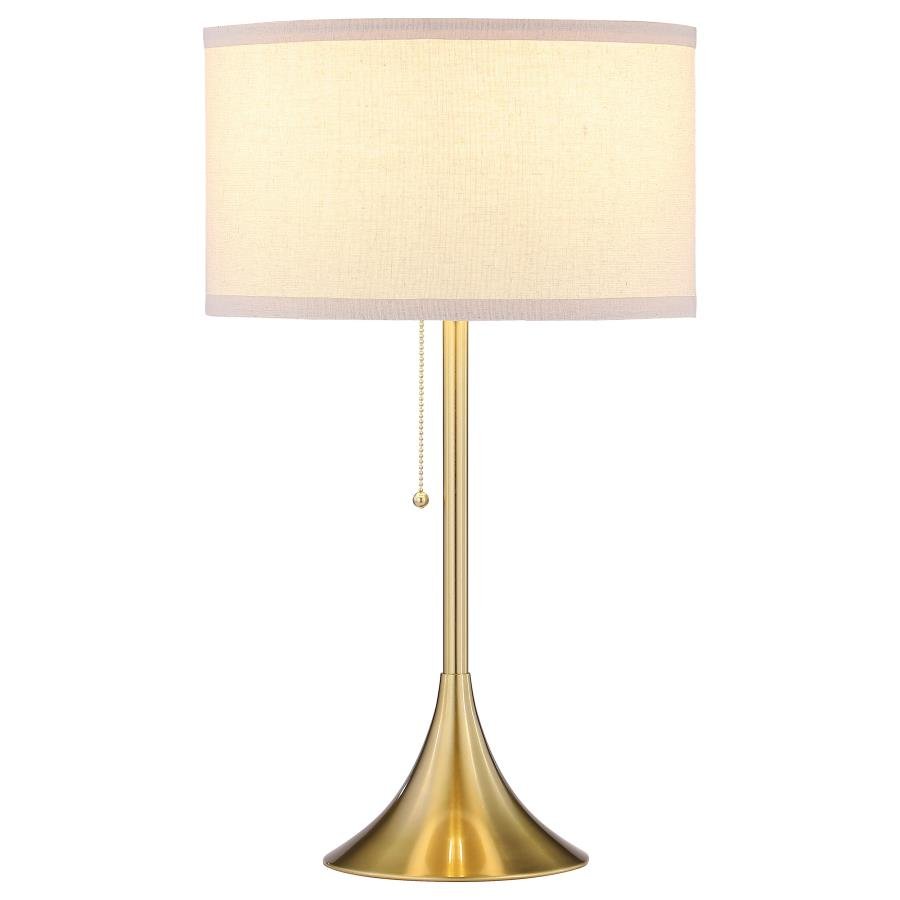 ELMIRA 24-INCH DRUM SHADE METAL TABLE LAMP GOLD