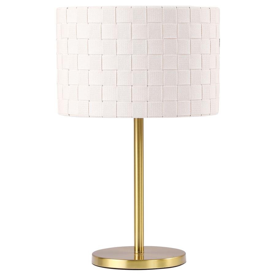 RAMIRO 66-INCH DRUM SHADE METAL BEDSIDE TABLE LAMP GOLD
