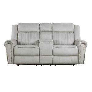 9204MT-2PW Power Double Reclining Love Seat with Center Console