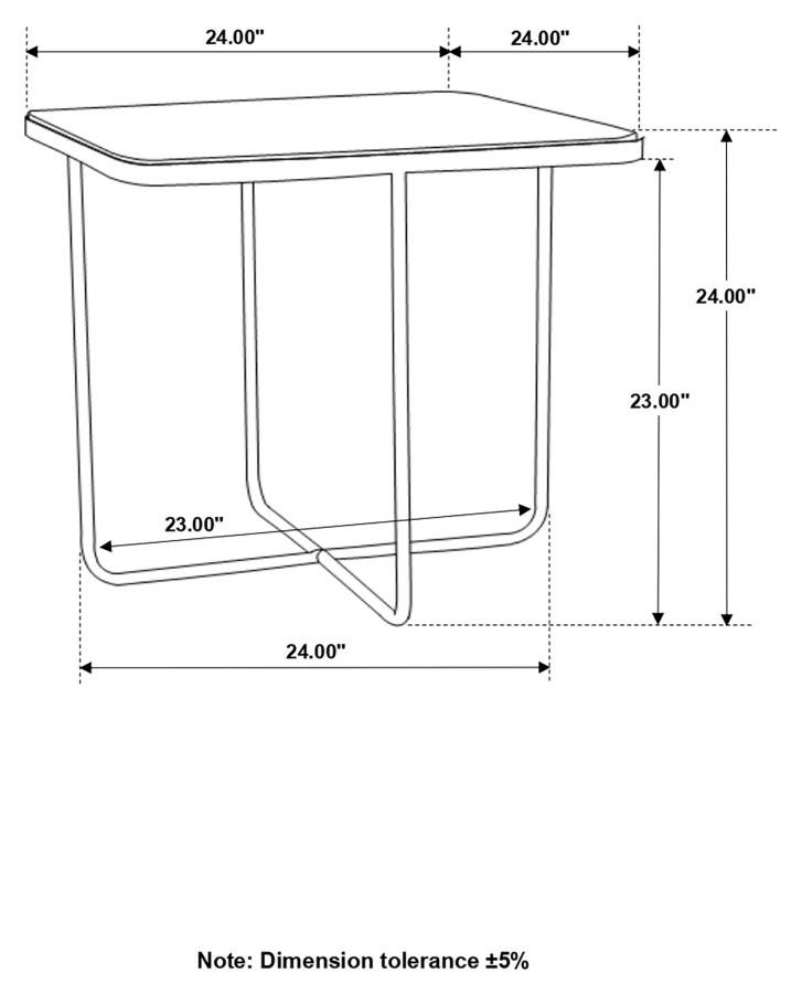 ELYNA SQUARE STONE TOP ACCENT SIDE TABLE BEIGE - Image 8