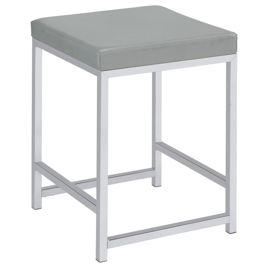 UMBRIDGE UPHOLSTERED SQUARE PADDED CUSHION VANITY STOOL