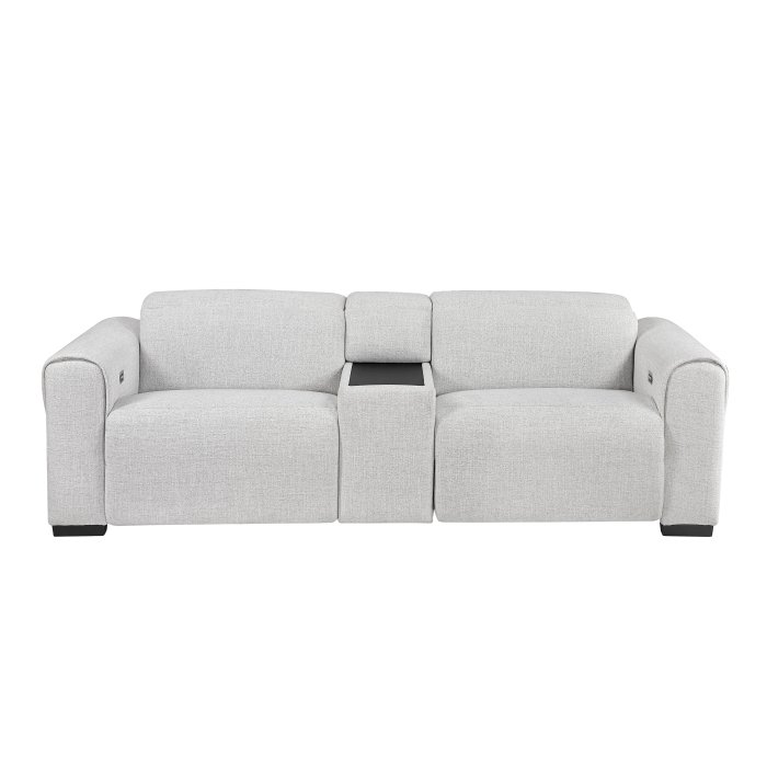 9455CLD-2CNPWH* Power Double Reclining Love Seat with Center Console and Power Headrests,  Charging Ports