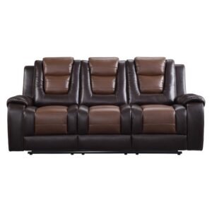 9470BR-3 Double Reclining Sofa with Center Drop-Down Cup Holders