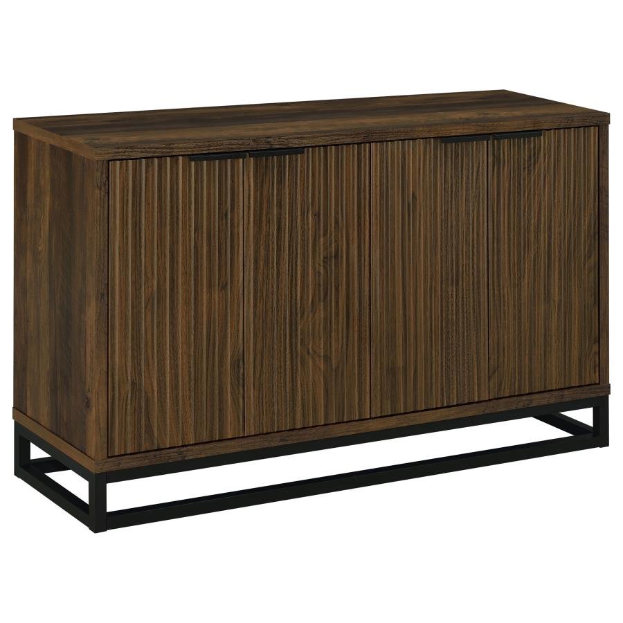 RYATT 4-DOOR ENGINEERED WOOD ACCENT CABINET DARK PINE