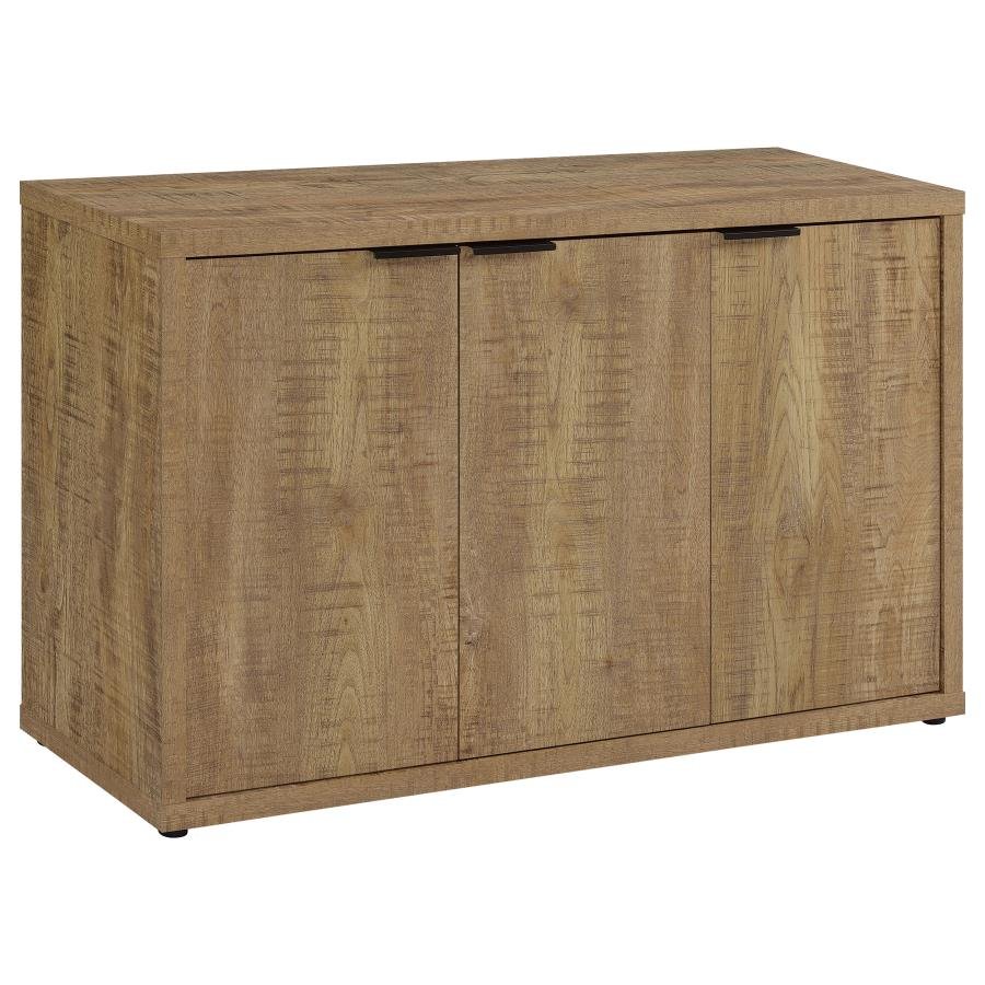 PEPITA 3-DOOR ENGINEERED WOOD ACCENT CABINET MANGO BROWN