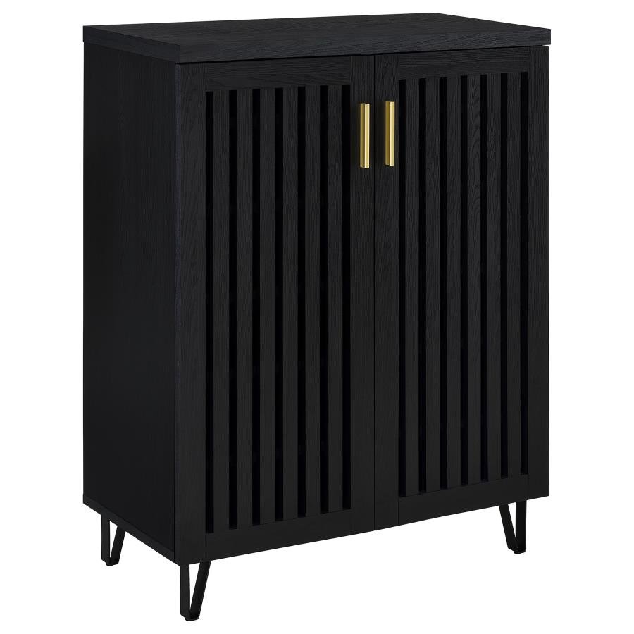 BRIXTON 2-DOOR ENTRYWAY SHOE STORAGE CABINETS BLACK
