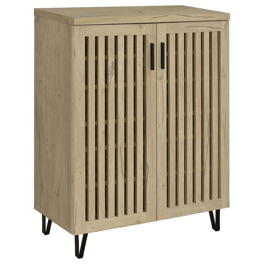 BRIXTON 2-DOOR ENTRYWAY SHOE STORAGE CABINETS WHITE OAK