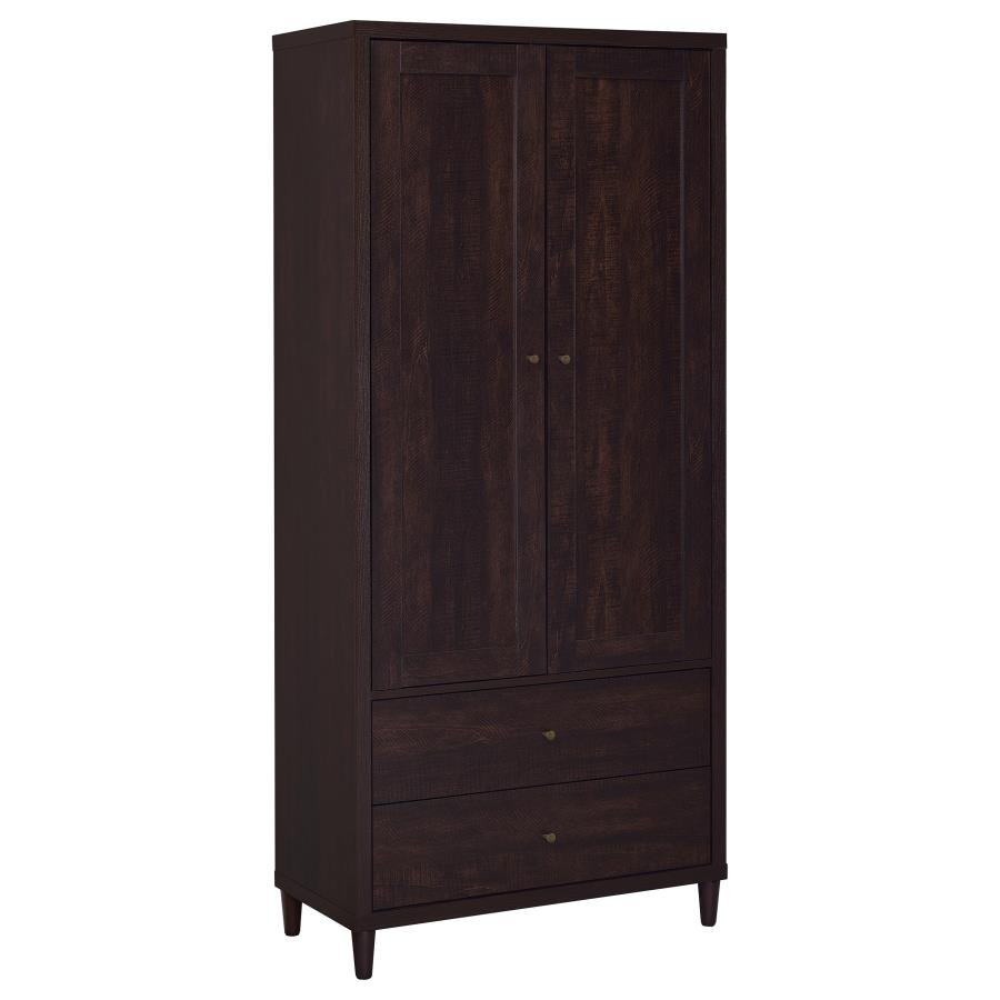 WADELINE 2-DOOR TALL ACCENT STORAGE CABINET RUSTIC TOBACCO