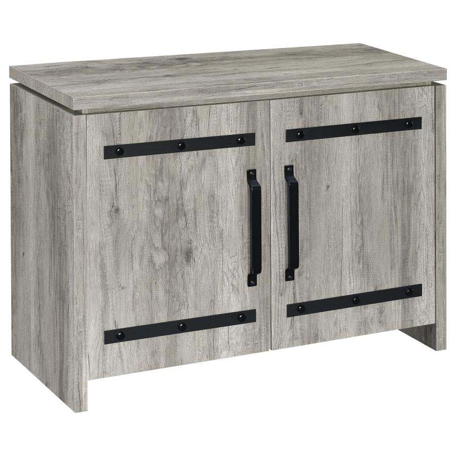 ENOCH 2-DOOR ENGINEERED WOOD ACCENT CABINET GREY DRIFTWOOD