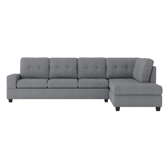 9507DGY_noBG_front_3D__l.jpg 9507DGY*SC 2-Piece Reversible Sectional with Drop-Down Cup Holders - Image 2