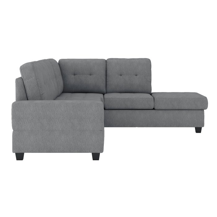 9507DGY_noBG_side_3D__l.jpg 9507DGY*SC 2-Piece Reversible Sectional with Drop-Down Cup Holders - Image 3