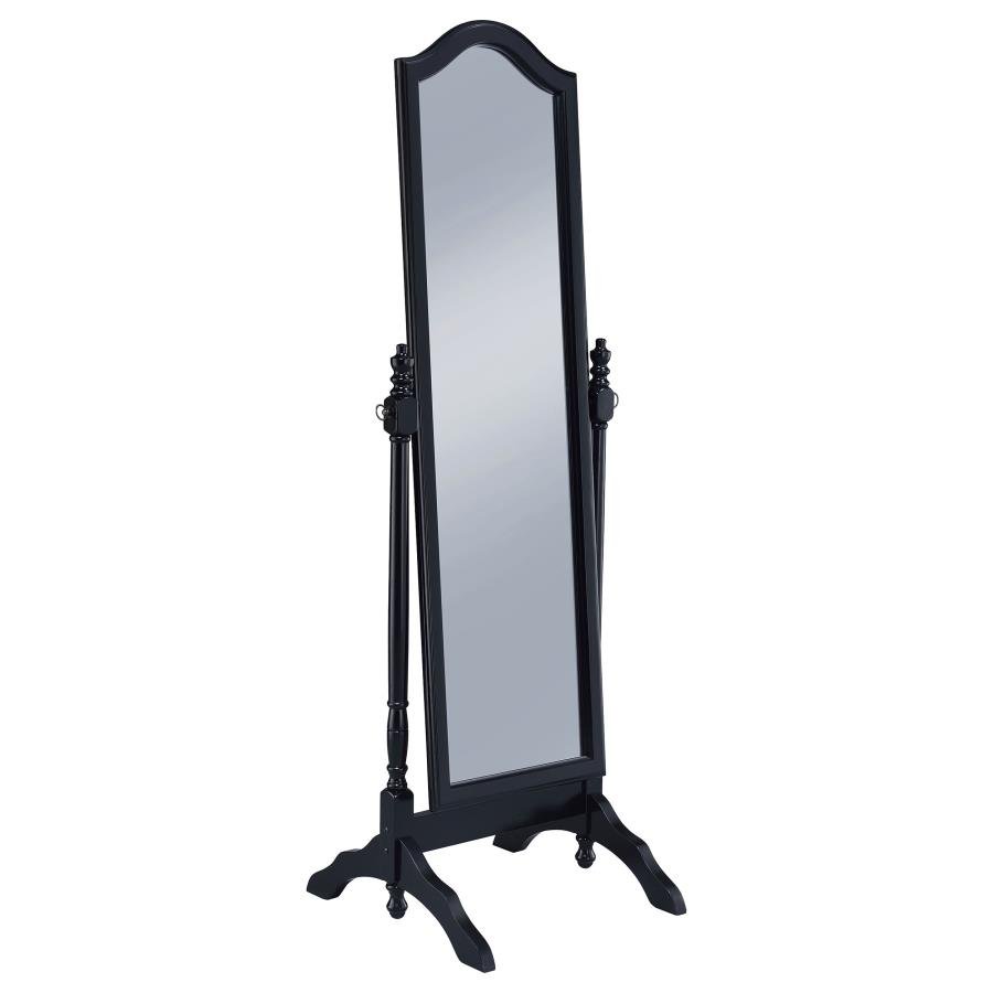 CABOT WOOD ADJUSTABLE FULL LENGTH CHEVAL MIRROR BLACK
