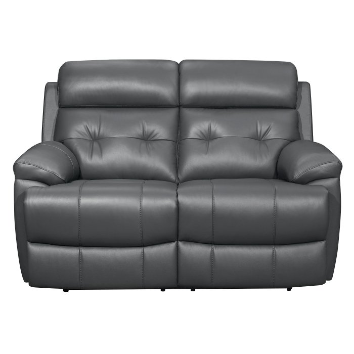 9529DGY-2 Double Reclining Love Seat