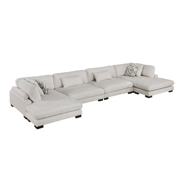 9555BEG*42AC2VC 4-Piece Modular Sectional with Chaise