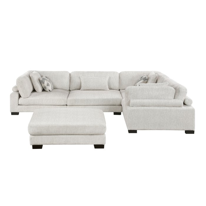 9555BEG*53CRACOT 5-Piece Modular Sectional with Ottoman - Image 3