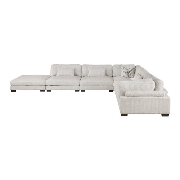 9555BEG*62CR3ACOT 6-Piece Modular Sectional with Ottoman - Image 4
