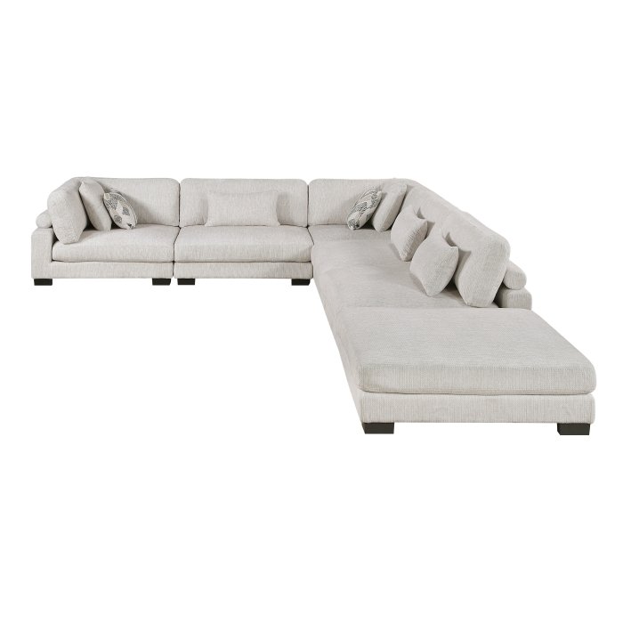 9555BEG*62CR3ACOT 6-Piece Modular Sectional with Ottoman - Image 5