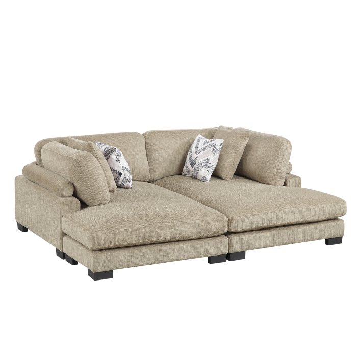 9555BRW*2VC 2-Piece Chaises